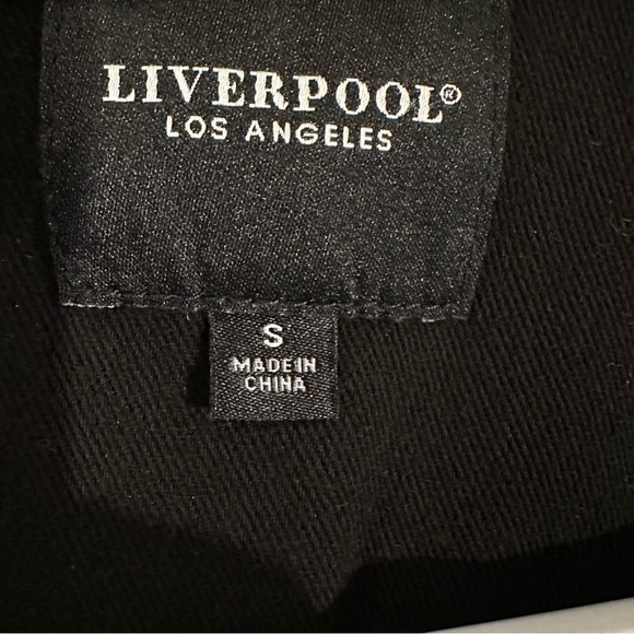 Black Trucker Jacket Liverpool Small Denim Jean Jacket - Picture 5 of 14